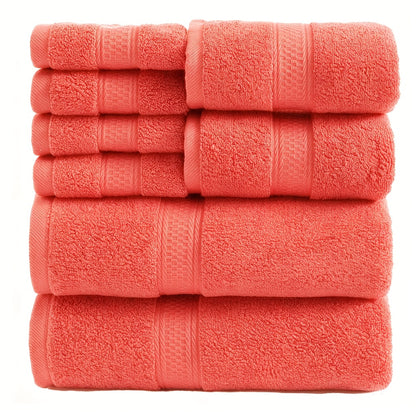 Luxury Soft Towel Set 8 or 16 Piece - Thickened Quick Dry Skin Friendly High Absorbency Bath Towels Hand Towels Washcloths | 13+ Colors | Home Hotel Travel Fitness Spa Gift Set