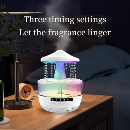 Aromatherapy Diffuser Humidifier Upgraded Colorful Raindrop Music Design 7-Color LED Night Light Large Capacity Quiet Operation for Bedroom Office Valentine Gift