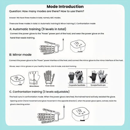 Rehabilitation Robot Gloves for Hand & Finger Training, Air Pressure Finger Exercise Device with LCD Touch Screen, Stroke Recovery & Finger Separation Rehab Glove for Elderly, Left or Right Hand M-XXL
