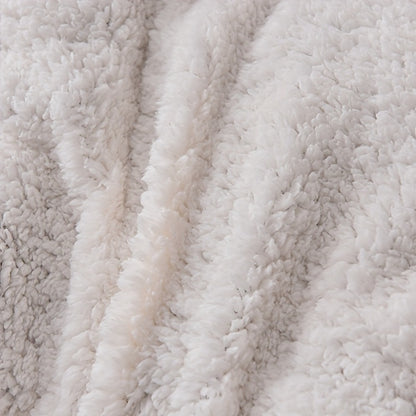 Reversible Milk Velvet Comforter Soft Quilted Blanket 100% Polyester Plush Fleece Bedding All Season Machine Washable for Home Hotel Queen King Size Light Grey Dark Gray