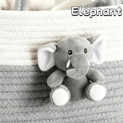 Cute Animal Woven Storage Basket – Decorative Desktop Organizer for Remote Controls, Toys, Stationery & Small Items – Bear, Bunny, Elephant & Giraffe Styles for Home, Nursery & Gift