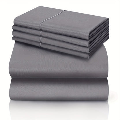 California King Sheet Set 6-Piece Breathable Cooling Bed Sheets Ultra-Soft Hotel Luxury Microfiber 18 Inch Deep Pocket Wrinkle Fade Resistant Flat Sheet Fitted Sheet 4 Pillowcases Multiple Colors