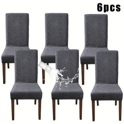 Stretch Dining Chair Covers Set of 4/6 - Plant Print Slipcovers for Dining Room Kitchen Chairs, Elastic Parsons Chair Protector, Home Decor