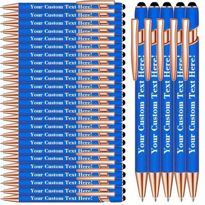 Ballpoint Stylus Pens 30 Pack – 2-in-1 Touchscreen Stylus & Ballpoint Pen with Comfortable Grip, Personalized Engraving, Bulk Set for Office, School, Wedding & Party Favors