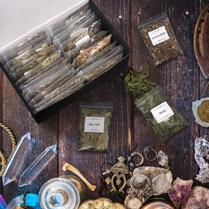 Dried Herbs & Flowers Magic Supplies Kit 40 Pack – Witch Starter Set for Rituals, Spells, Candle & Soap Making, Pagan Altar, Halloween & Christmas Gift, Party Favors, Home Decor