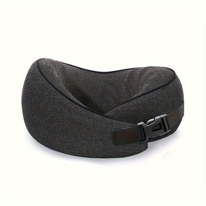 Memory Foam Travel Neck Pillow – Breathable Washable Cover for Airplane, Office, Car & Home Recliner