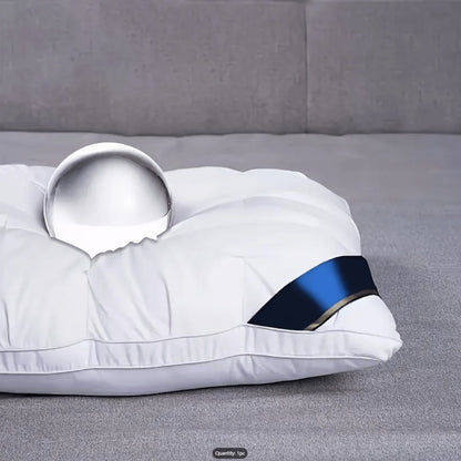 Hotel Quality Pillow Soft Polyester Fiber Deep Sleep Neck Support - No Collapse All Season Machine Washable Satin Cover Zipper Closure White Grey 1pk 4pk Bed Pillow for Home Hotel Bedroom