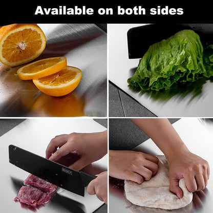Stainless Steel Cutting Board Dual-Sided 9x13 Inch – Non-Slip Kitchen Chopping Board for Meat Vegetables Fish, Compact Design for RV Small Kitchen Home Chef