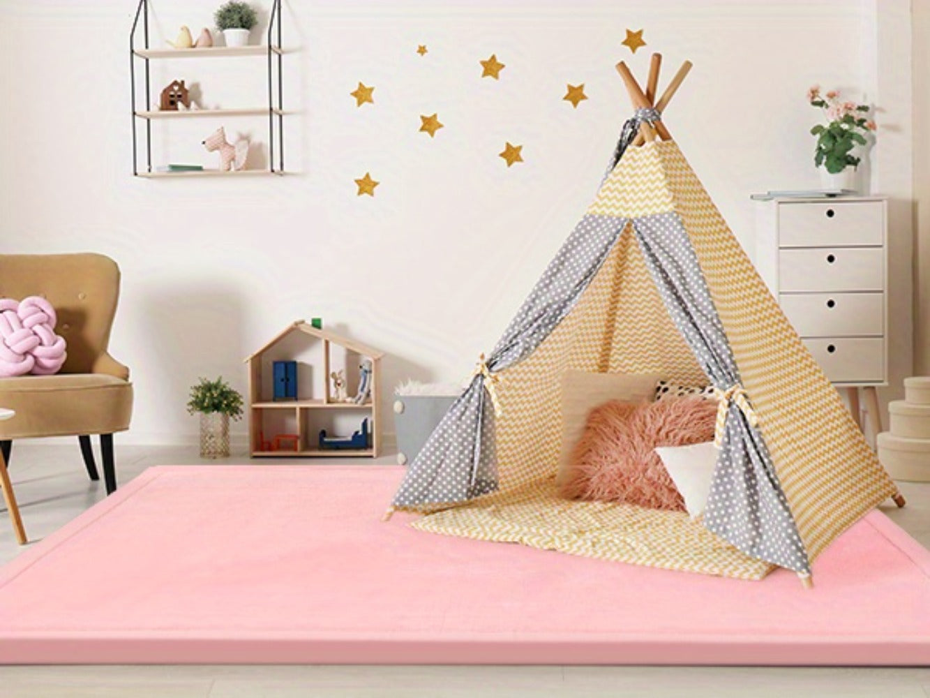 Memory Foam Area Rug Tatami Mat Non-Slip Coral Velvet Floor Mat for Living Room Bedroom Kids Playroom Yoga — Multiple Sizes & Colors