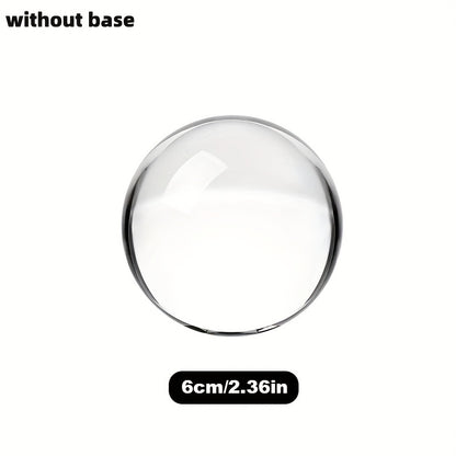 Crystal Ball for Photography Decoration Feng Shui Gift – Transparent Glass Sphere 60mm 80mm 150mm with Base for Magic Lens Ball Home Decor Halloween Valentine Christmas