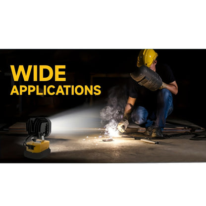 Four-Leaf Clover LED Work Light Compatible with DeWalt 20V Battery – Portable Cordless Job Site Lamp with Built-In Switch for Workshop, Camping & Emergency Lighting