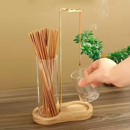 Glass Incense Holder Set of 2 - Vintage Creative Design for Tea Ceremony, Meditation, Yoga, Spa, Home Decor, Room & Garden Terrace Display