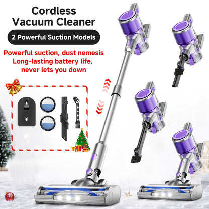 Cordless Stick Vacuum Cleaner 70KPa Brushless Motor 45-Min Runtime Lightweight for Pet Hair Carpet Hard Floor Dust with Cord & Cordless Modes