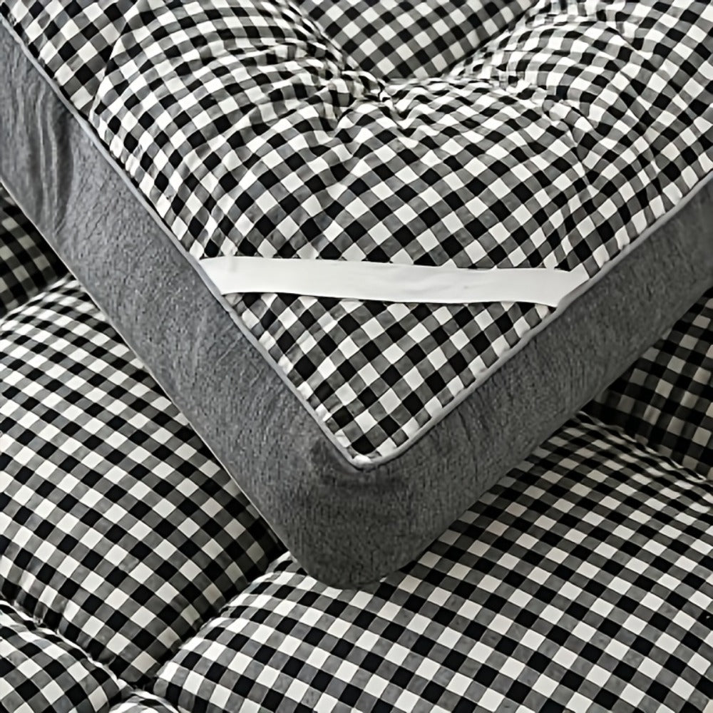 Quilted Mattress Topper Fluffy Flannel Bubble – Breathable Fiber Fill Foldable Sleeping Pad 2.36–3.15" Thick for Twin Full Queen King Bed