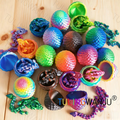 Dragon Egg Decorative Sculpture Set 40-Piece – 20 Mini Dragons & 20 Dragon Eggs Figurines, 4.92" Dragons & 2.2" Eggs, Fantasy Home Decor for Office, Living Room, Holiday Party & Collectors Gift