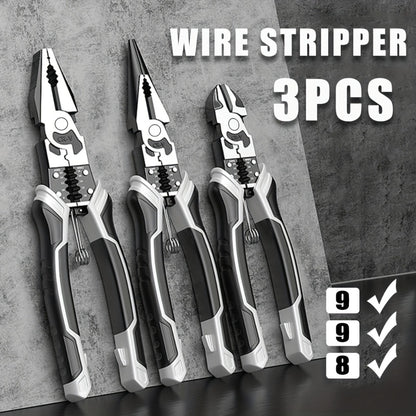 3pcs Pliers Set Diagonal Pliers Needle Nose Pliers Wire Cutter Multifunctional Electrician Hand Tools Heavy Duty Hardware Tool Kit