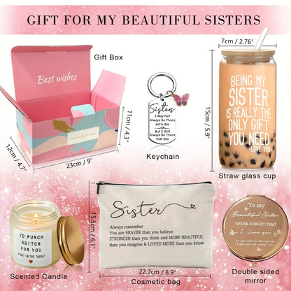 Sister Gifts from Sister – Best Sister Ever Gift Set, Thoughtful Birthday Gifts for Little Sister, Christmas & Halloween Gift Ideas for Sisters