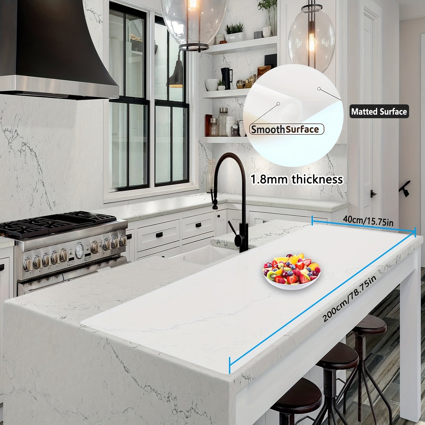 Extra Large Silicone Mat for Kitchen Counter – Nonslip Heat Resistant Countertop Protector, Nonstick Waterproof Craft Mat & Placemat, Multiple Sizes & Colors