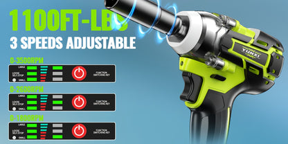 Cordless Impact Wrench Brushless Motor 3-in-1 High Torque – Rechargeable Battery, Lightweight Design, Variable Speed, for Car Repair, Auto Mechanic, Construction, Workshop & Household Maintenance – Multiple Battery & Accessory Configurations