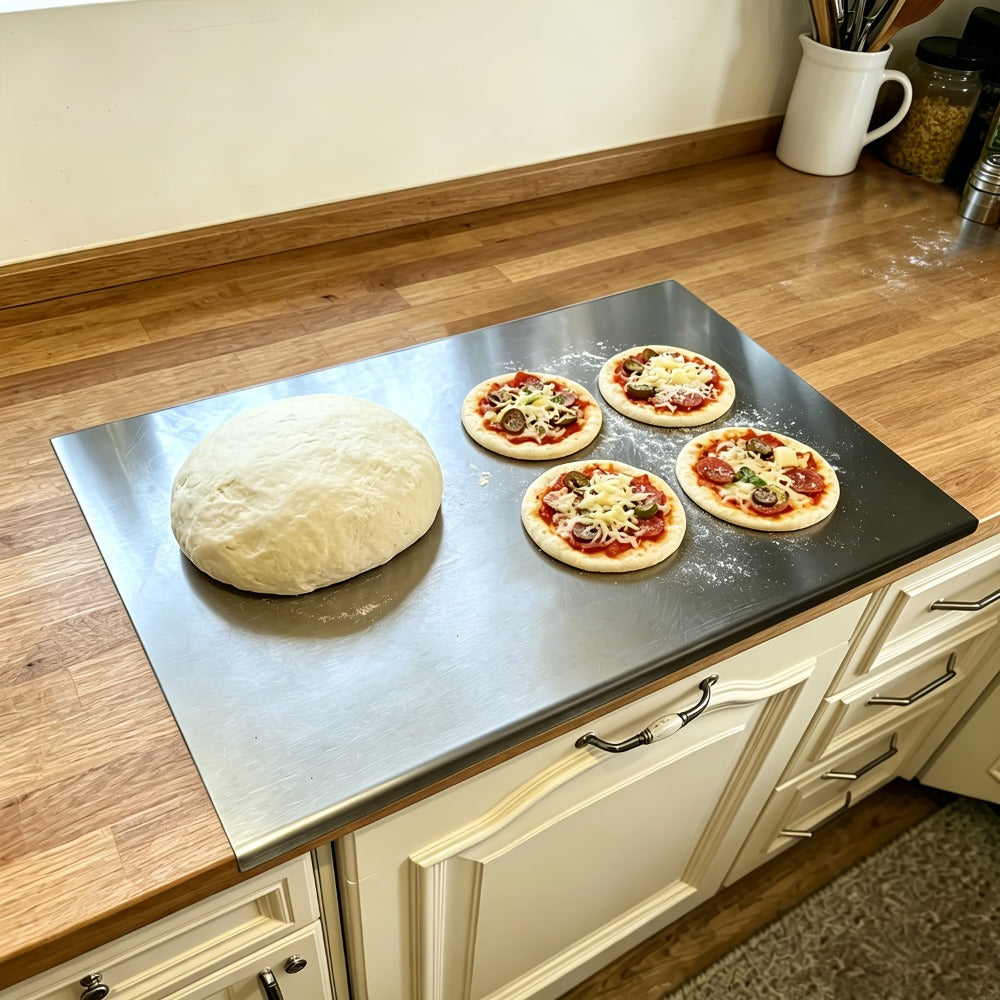 Stainless Steel Cutting Board Extra Large 27.5"×19.7" Double-Sided 304 Steel Board for Home & Commercial Kitchen - Countertop Protector Breadboard Easy Clean Durable