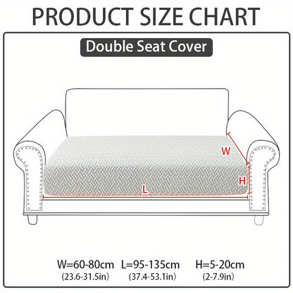 Jacquard Stretch Sofa Cover Non-Slip | Elastic Wear-Resistant Couch Slipcover, Polyester Jacquard Fabric, 1 to 4 Seat Sectional L-Shape, Armrest Backrest, Machine Washable