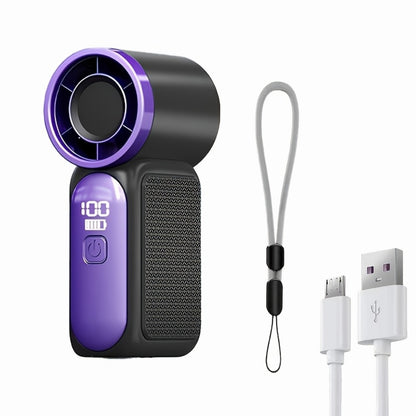 Turbine Fan Mini Handheld High Speed 100-Speed Wind Cannon USB Rechargeable Portable Outdoor Cooling Fan Compact Personal Fan for Travel Camping Sports