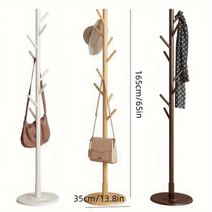 Coat Rack Freestanding Floor Standing - Vertical Clothes Hanger Stand for Bedroom Entryway Living Room Hallway, Heavy Duty Garment Rack for Suits Hats Bags Ties Belts, Easy Assembly No Tools Required