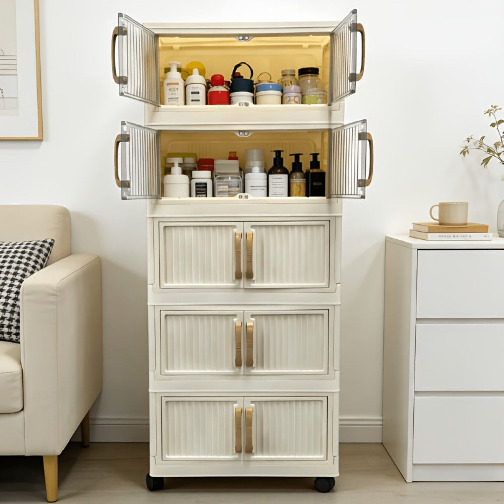 Shoe Cabinet Entryway Organizer – Multi-Functional Foldable Storage Cabinet 3/5 Tier Large Capacity | Space-Saving Closet Organizer for Entrance, Corridor, Bedroom & Living Room | Sturdy & Easy Setup
