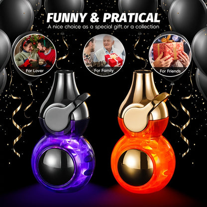 Torch Lighter Windproof Refillable Butane Aluminum Alloy Mini Portable Flashlight Lighter Rocker Ignition Transparent Gas Window Candle Campfire Camping Gift Black Orange White