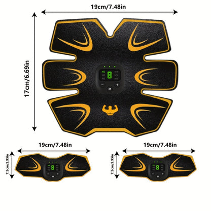 EMS Muscle Stimulator Trainer Patches – 8 Modes 19 Intensities Fitness Exerciser for Arms, Legs & Body Toning, Electric Muscle Training Pad for Home Gym Workout