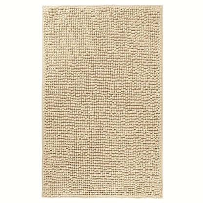 Chenille Bath Rug Extra Thick Soft Absorbent Non-Slip Bathroom Mat Machine Washable, Multiple Sizes & Colors