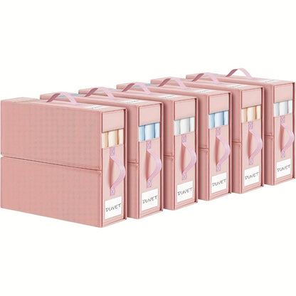 Sheet Organizers and Storage Foldable Closet Organizer Boxes for Bedding, Blankets & Clothes – Bedroom Wardrobe Under Bed Storage Containers, 3 or 6 Pack