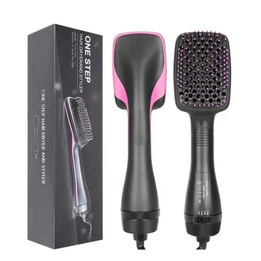 3-in-1 Hot Air Brush Hair Dryer Straightener Comb | Ionic Blow Dryer Brush with Negative Ion Frizz Control, Anti-Scald, Wet & Dry Use – Salon Styler for All Hair Types, 110V