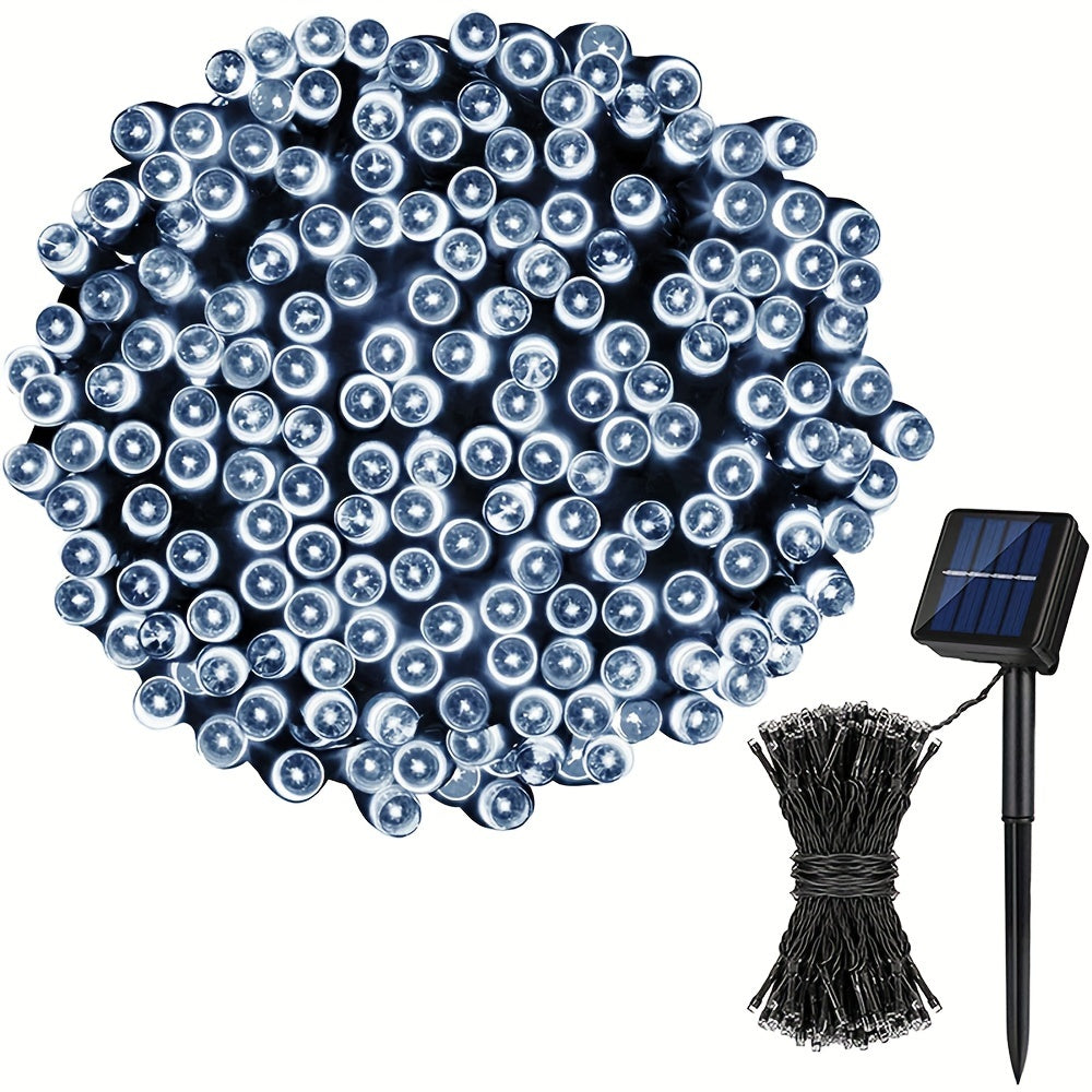 Solar LED Fairy String Lights IP65 Waterproof – 40FT or 80FT with 8 Lighting Modes for Independence Day, Christmas, Wedding, Garden & Yard – White, Warm White, Multi Color, Purple, Orange & Blue