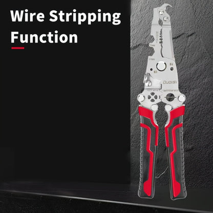 Folding Wire Stripper Multifunctional Pliers Crimping Cutter Tool for Electrician Cable DIY Electronic Maintenance Compact Portable Anti-Slip Spring Clip Car Toolbox Hand Tool