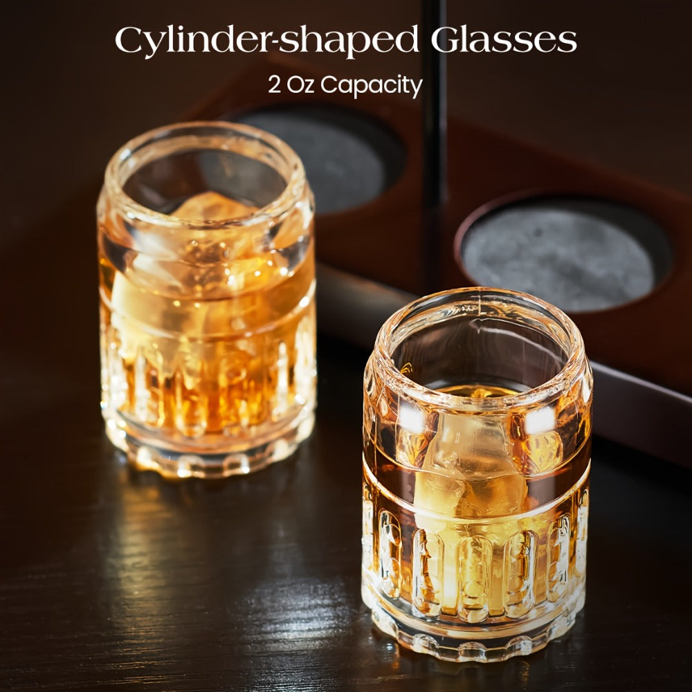 Pistol Whiskey Decanter Set with 2 Shot Glasses – Cool Liquor Dispenser Gift for Him, Husband, Dad | Unique Birthday & Anniversary Bar Gift