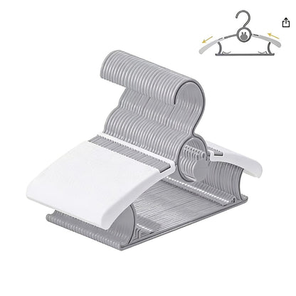Baby Clothes Hangers Non-Slip Adjustable 11-14 Inch Kids Hangers Space Saving Stackable Toddler Infant Closet Hangers for Nursery Bedroom Wardrobe Organization