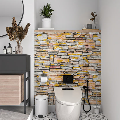 Marble Floor & Wall Decals 40-Pack Self-Adhesive Waterproof Removable Vinyl Sheets – Luxury Marble Pattern Tile Stickers for Bathroom, Kitchen & Living Room