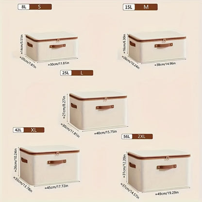 Foldable Storage Bins with Lids 2 Pack - Large Capacity Collapsible Storage Boxes Organizer for Clothes, Blankets, Books, Toys, Under Bed Storage, Closet Shelf