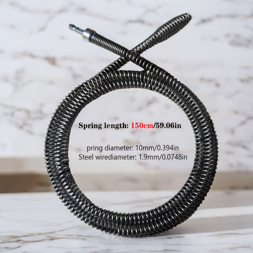 Drain Snake Pipe Unclogger 59 Inch Flexible Hair Clog Remover Tool for Sink, Toilet & Bathroom Drain – Reusable Plumbing Snake Drain Cleaner, Easy to Use