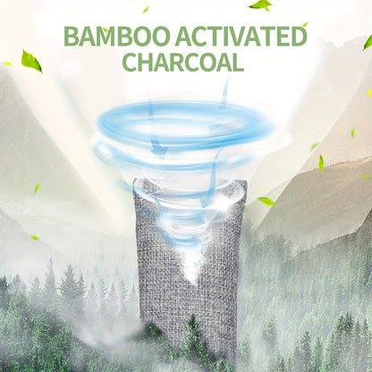 Bamboo Charcoal Air Purifying Bags Odor Absorber & Moisture Absorber Natural Activated Charcoal Odor Eliminator for Car Home Closet Shoe Refrigerator Pet Area Multi-Pack