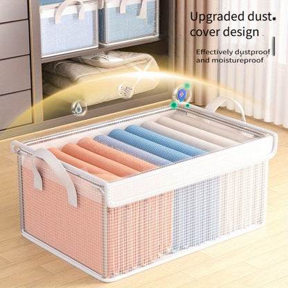Storage Boxes Waterproof Steel Frame 26L Collapsible Fabric Bins for Clothing Household Sundries Closet Bedroom Organization Space Saving Home Storage Containers with Lid