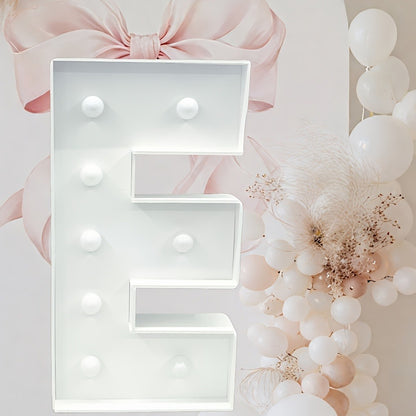 Marquee Letter Lights 3ft LED Light Up Letters for Weddings, Proposals & Celebrations - Cool White Lighted KT Board DIY Display Frame
