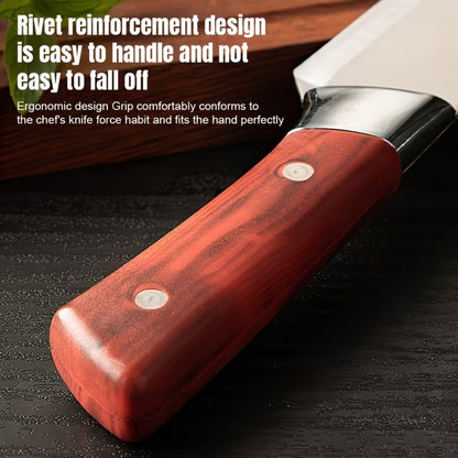 Kitchen Knife Set 3-Piece Hand Forged Stainless Steel Chef Knives with Boning Fillet & Carving Blades – Professional Butcher Set for Meat Cutting BBQ Father's Day Gift