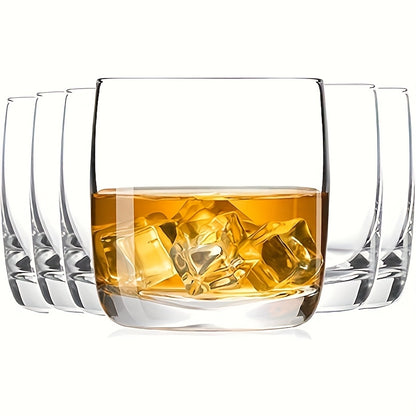 Whiskey Glasses Set of 6 – Premium Crystal Bourbon Rocks Glasses 10.5oz, Clear Drinking Glasses for Scotch Cocktail Whisky Juice, Dishwasher Safe Glassware, Father's Day Gift for Men Dad