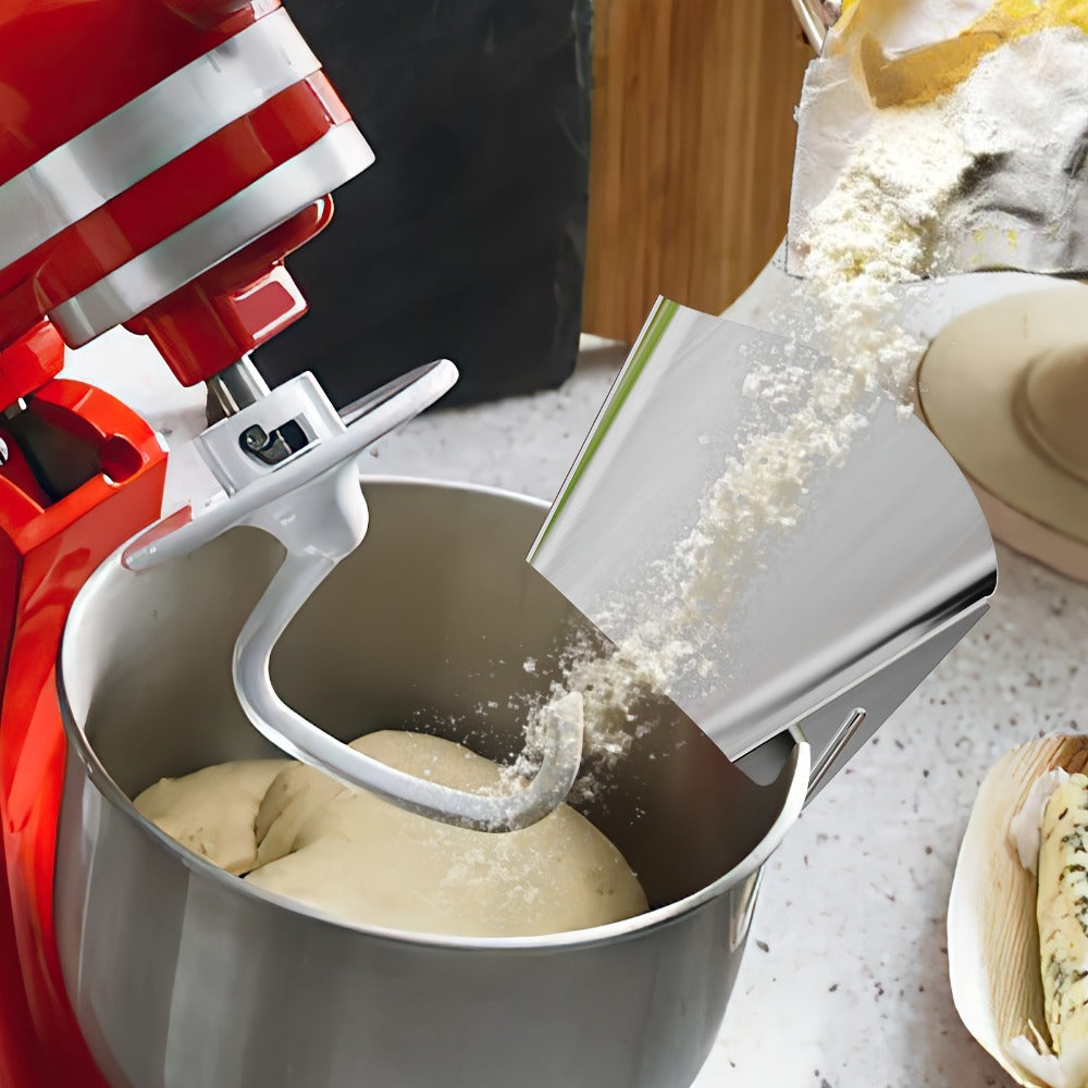 Stand Mixer Pouring Chute Stainless Steel – Dishwasher Safe Pouring Shield for KitchenAid Tilt-Head & Bowl-Lift Models, 1-Pack or 2-Pack Baking Accessory, Durable & Splash-Proof