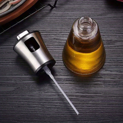 Oil Sprayer for Cooking Stainless Steel – Pressurized Glass Olive Oil Spray Bottle for Kitchen BBQ Grilling Baking Air Fryer