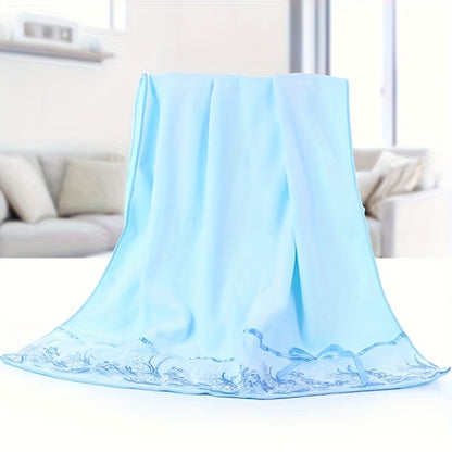 Lace Embroidery Towel Set 4-Piece 350GSM Soft Absorbent Bath and Hand Towels for Bathroom Elegant Decorative Towel Set
