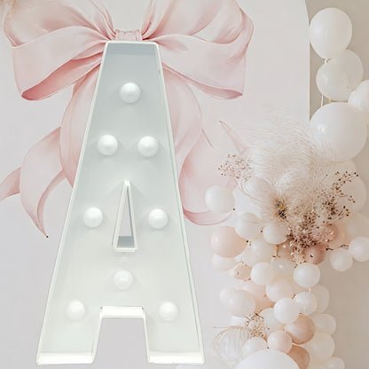 Marquee Letter Lights 3ft LED Light Up Letters for Weddings, Proposals & Celebrations - Cool White Lighted KT Board DIY Display Frame