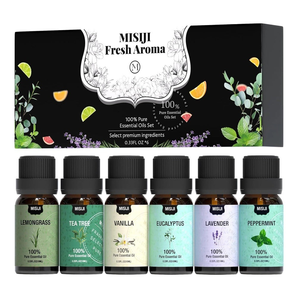 Essential Oils Set for Diffuser – Rosemary Aromatherapy Scented Oils for Home Air Freshening, Humidifier, Candle Making & Laundry, Perfect Valentine's Day Gift for Women (6/10/20 x 0.34oz)